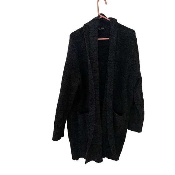 Barefoot Dreams Sweaters - Barefoot Dreams Women's Charchol Grey Open Front Long Sleeve Cardigan - XL